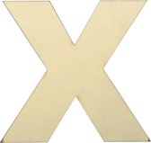 Houten Plakletter X | 8 cm