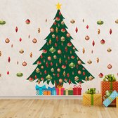 Walplus - Muursticker - Kerst  - Groene Kerstboom