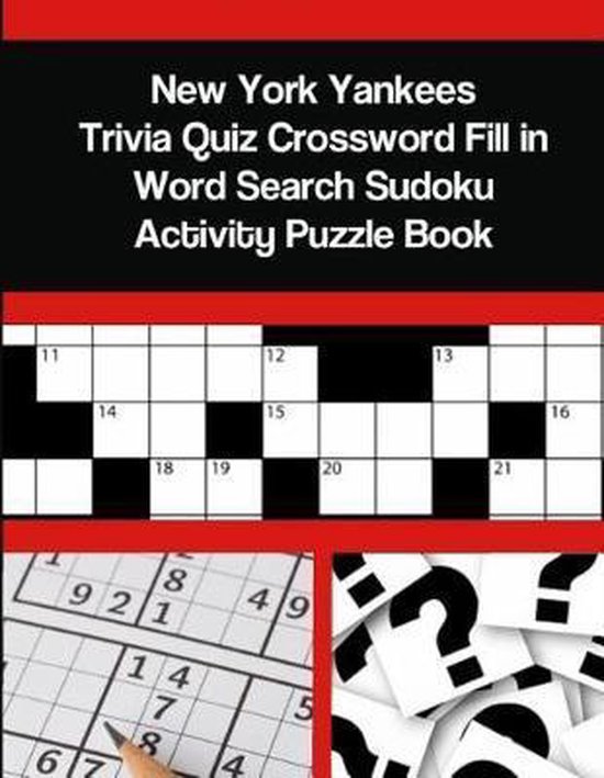 New York Yankees Trivia Quiz Crossword Fill in Word Search Sudoku Activity Puzzle...
