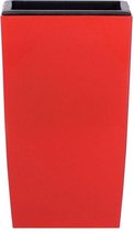 Pot de Fleurs Haut Carré Push 20x20x33.5cm CORAL RED Prosperplast