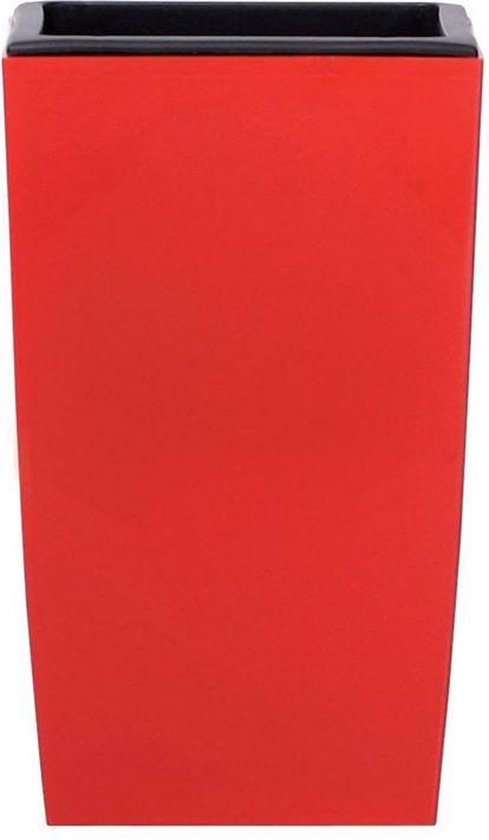 Pot de Fleurs Haut Carré Push 20x20x33.5cm CORAL RED Prosperplast