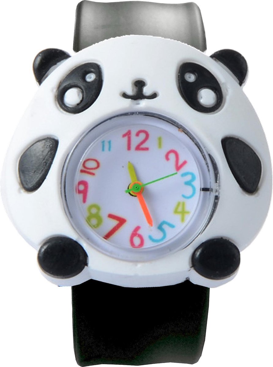 Fako® - Kinderhorloge - Slap On Mini - Panda - Zwart-Wit
