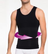 Corrigerend Shirt Mannen Shapewear Hemd - Zwart - M