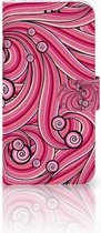 Geschikt voor Samsung Galaxy A5 2017 Bookcase Hoesje Swirl Pink