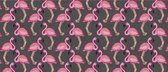 Mat, Vloermat, Vloerkleed, Tapijt, Kind - Kinderkamer Flamingo - Wasbaar - Antislip -150 x 65 cm