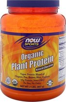 Organic Plant Protein- Natural Chocolate (907 gram) - Now Foods