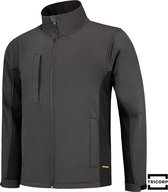 Tricorp soft shell jack bi-color - Workwear - 402002 - donkergrijs / zwart - maat XXL