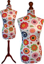 Peace paspop met donker bruine sparkling driepoot  36/38