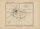 Historische kaart, plattegrond van gemeente Delden Stad in Overijssel uit 1867 door Kuyper van Kaartcadeau.com