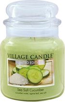 Village Candle Medium Jar Geurkaars - Sea Salt & Cumcumber