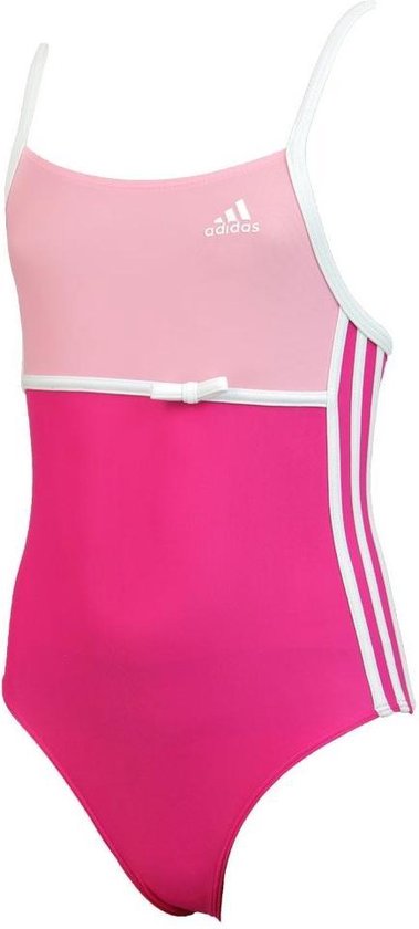 Adidas 3-Stripes Badpak - Meisjes - Roze maat 98 | bol.com