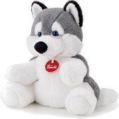 Trudi Opwarmknuffel Husky 26 Cm Wit/grijs
