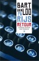 Boekcover 'Parijs retour' met de tekst Bart van Loo op een toetsenbord.