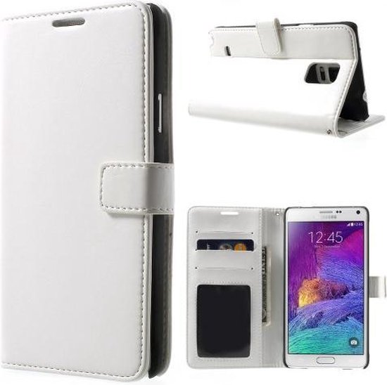 Herinnering reactie Geologie Cyclone wallet hoesjes Samsung Galaxy Note 4 wit | bol.com
