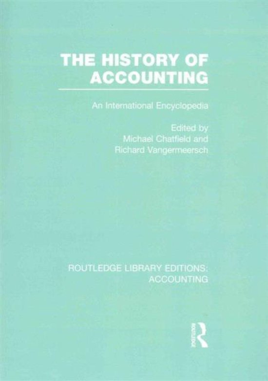 The History of Accounting 9781138997905 Boeken