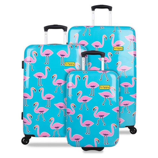 BHPPY Reiskoffer groot 76x49x29cm - Lichtgewicht koffer met 95L inhoud - Reiskoffer met 4 wielen - Veilig cijferslot - Flamengogo