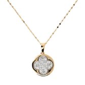 Cubic Chanel necklace with Fourleaf pendant WSBZ01290Y.W