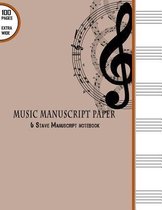 Music Manuscript Paper: 6 Stave Manuscript Notebook
