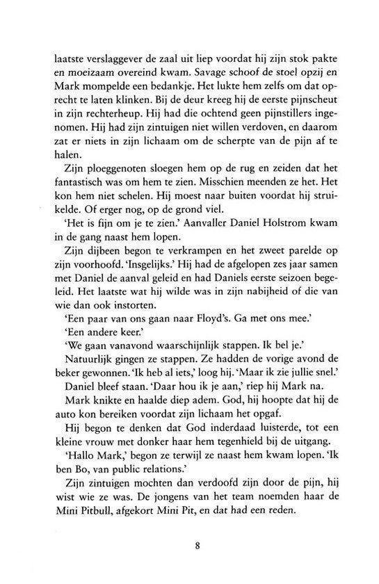 Pagina met tekst, Nederlandse roman.