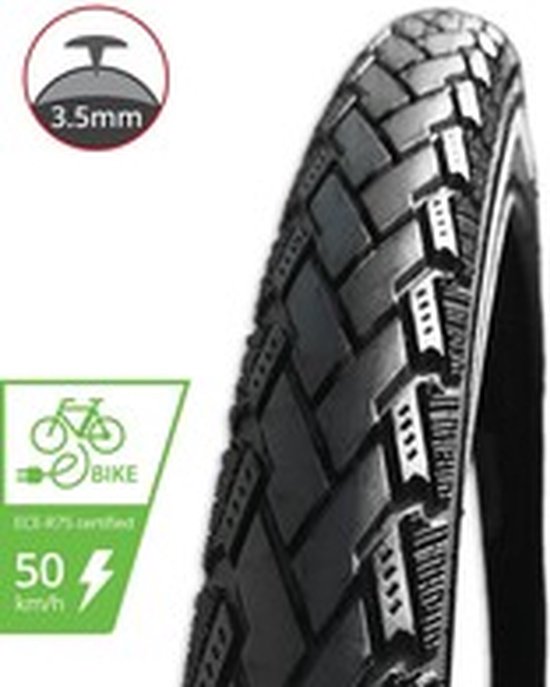 Schwalbe Buitenband - Marathon E-Plus - 28 inch x 1.75 - Fietsband - Zwart Reflecterend van Schwalbe — afbeelding 3