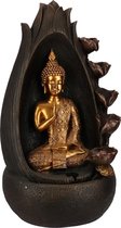 Gerimport Fontein Met Boeddha 37 X 30 X 71 Cm Polyresin Bruin/goud