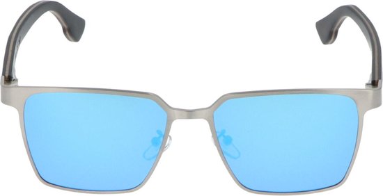 5one® Napoli Square Blue - Zonnebril met Houten poten - spiegelglas van 5one® — afbeelding 3