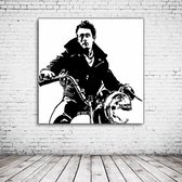 James Dean Pop Art Canvas - 90 x 90 cm - Canvasprint - Op dennenhouten kader - Geprint Schilderij - Popart Wanddecoratie