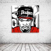 Pop Art 50 Cent Poster - 90 x 90 cm Fotopapier Mat 180 gr - Popart Wanddecoratie