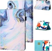 Voor Huawei MatePad T8 Gekleurde Tekening Stiksels Horizontale Flip Leren Case TPU Bodem Case met Houder & Kaartsleuven & Antislip Strip & Pen Slot (Drijfzand)