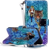 Magisch 3D Helder Gekleurd Tekening Patroon Horizontale Flip PU Leren Case met Houder & Kaartsleuven & Portemonnee & Fotolijst voor Galaxy S9 + (Beauty en Tiger)