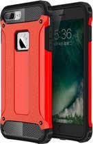 Voor iPhone 8 Plus & 7 Plus Tough Armor TPU + pc-combinatiehoes (rood)