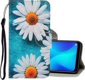 Voor OPPO A7 / A5s 3D Gekleurde Tekening Horizontale Flip PU Lederen Case met Houder & Kaartsleuven & Portemonnee (Chrysanthemum)