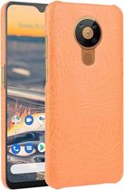 Voor Nokia 5.3 Shockproof Crocodile Texture PC + PU Case (Oranje)