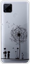 Voor OPPO Realme C15 Gekleurde tekening Clear TPU Cover Beschermhoesjes (Dandelion)