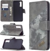 Voor OPPO Find X2 Lite Bijpassende kleur Krokodiltextuur Horizontale flip PU lederen tas met portemonnee & houder & kaartsleuven (grijs)