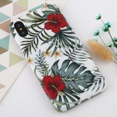 Voor iPhone XS Max Flower Pattern TPU Protecitve Case (twee rode bloemen)