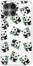 Voor iPhone 12 Pro Max schokbestendig geverfd transparant TPU beschermhoes (panda)