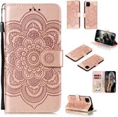 Voor Huawei Y5P / Honor 9S Mandala Embossing Patroon Horizontale Flip Leren Case met Houder & Kaartsleuven & Portemonnee & Fotolijst & Lanyard (Rose Goud)