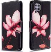 Voor Huawei P40 Lite Gekleurde Tekening Horizontale Flip Leren Case met Houder & Kaartsleuven & Portemonnee (Lotus)