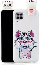 Voor Huawei P40 Lite schokbestendig Cartoon TPU beschermhoes (kat)