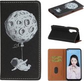 Voor Huawei nova 6 3D Schilderen Horizontale Flip Leren Case met Houder & Kaartsleuf & Lanyard (Spaceman)