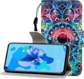 Voor Huawei Nova 5i / P20 Lite (2019) Gekleurde Tekening Horizontale Flip Leren Case met Houder & Kaartsleuf & Portemonnee (Mandala)
