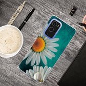 Voor OnePlus 9 schokbestendig geverfd transparant TPU beschermhoes (chrysant)