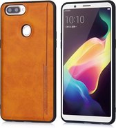 Voor OPPO R11s Plus Diaobaolee schokbestendig PU + TPU beschermhoes (geel)