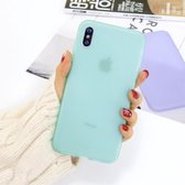 Voor iPhone XS / X 1,5 mm vloeibare emulsie doorschijnende TPU-hoes (mintgroen)