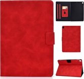 Voor iPad 10.2 / Air (2019) / Pro 10.5 Koeienhuidtextuur Horizontale flip lederen tas met houder & kaartsleuven & slaap- / wekfunctie (rood)