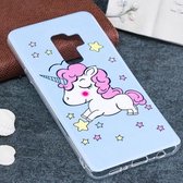 Voor Galaxy S9 + Noctilucent Horse Pattern TPU Soft Back Case Beschermhoes