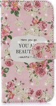 3D Schilderen Patroon Gekleurde Tekening Horizontale Flip PU Lederen Case met Houder & Kaartsleuven & Portemonnee Voor Huawei Nova 3i (Rose)