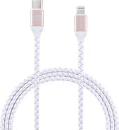 MOMAX 1,2 m 3A Type-C / USB-C naar 8-pins PD gevlochten snellaadkabel (champagne goud)