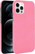 Voor iPhone 12 Pro Max schokbestendige krokodiltextuur pc + PU-hoes (pind)